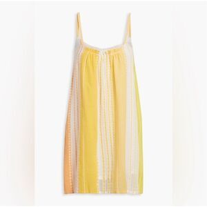 Lemlem Yellow and White Striped Mini Dress
